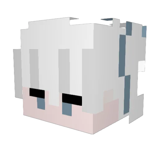 Yimuuuuuu Minecraft avatar head, 3D render