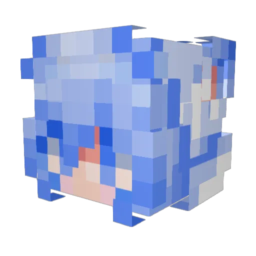 Yimuz Minecraft avatar head, 3D render