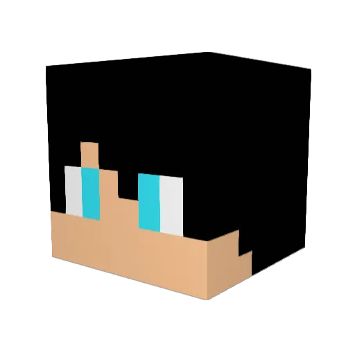 YinKendo Minecraft avatar head, 3D render