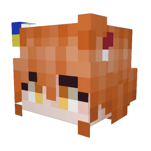YinLang21 Minecraft avatar head, 3D render
