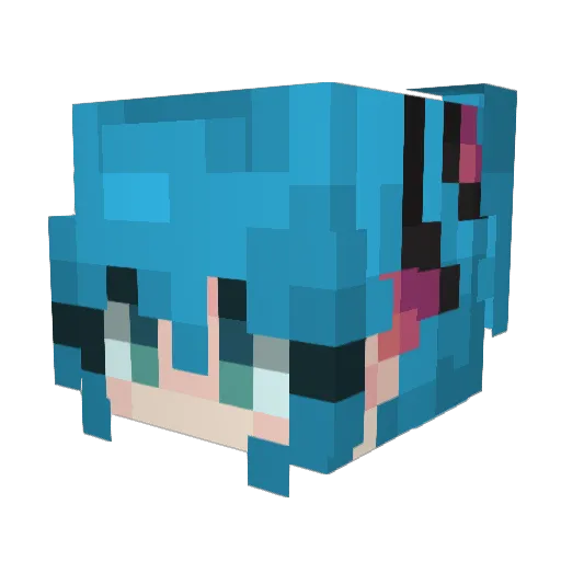 YinLing9 Minecraft avatar head, 3D render