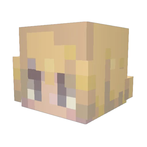 YinShaka Minecraft avatar head, 3D render