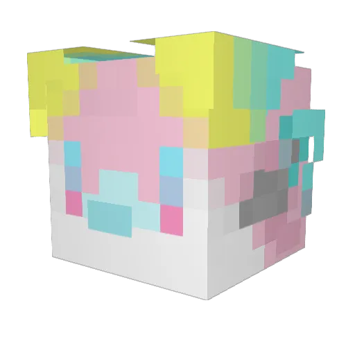 YinXi_OwO Minecraft avatar head, 3D render