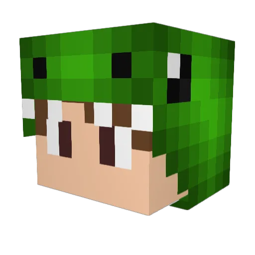 YinYang2 Minecraft avatar head, 3D render