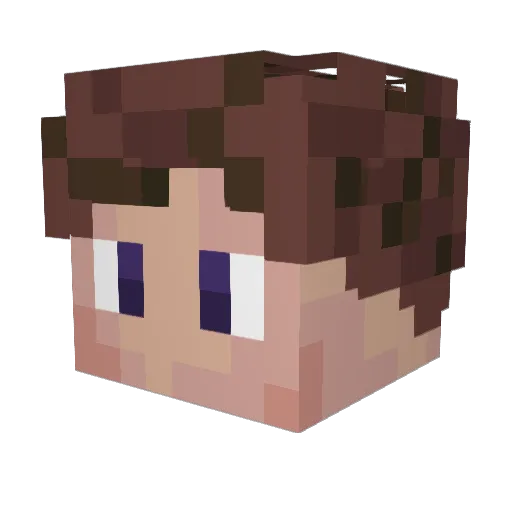 YinYangM00n Minecraft avatar head, 3D render