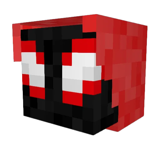 YinYangPain Minecraft avatar head, 3D render