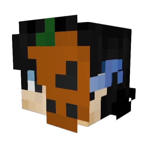YinduRen3 Minecraft avatar head, 3D render
