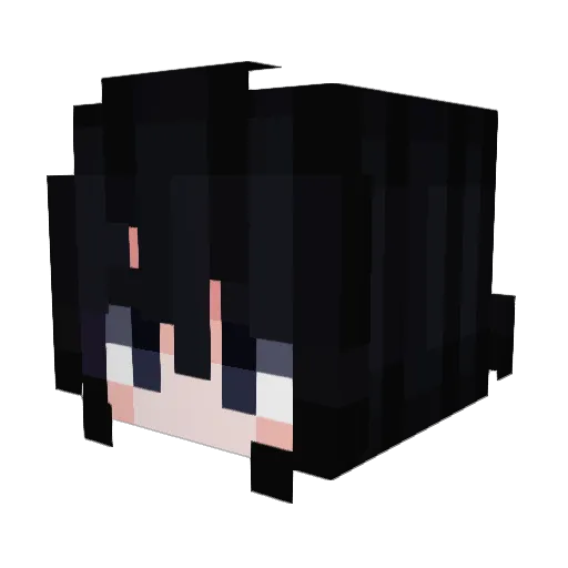 Yinery Minecraft avatar head, 3D render