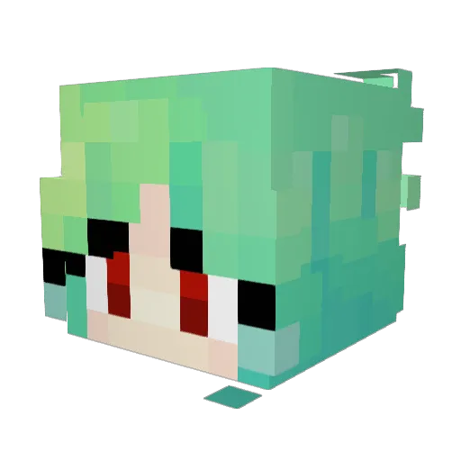 Yinfern Minecraft avatar head, 3D render