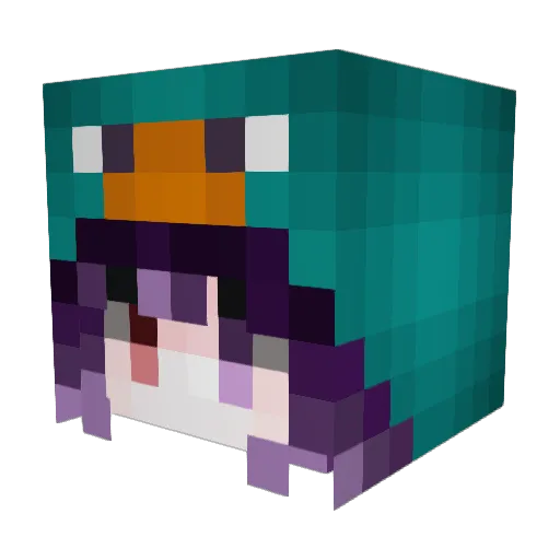 Ying1219 Minecraft avatar head, 3D render