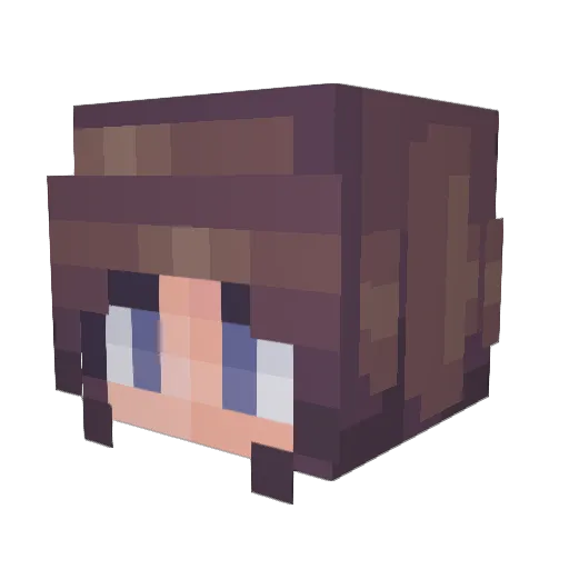 Ying277 Minecraft avatar head, 3D render