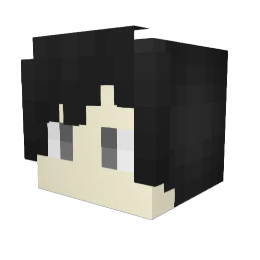 YingXii Minecraft avatar head, 3D render