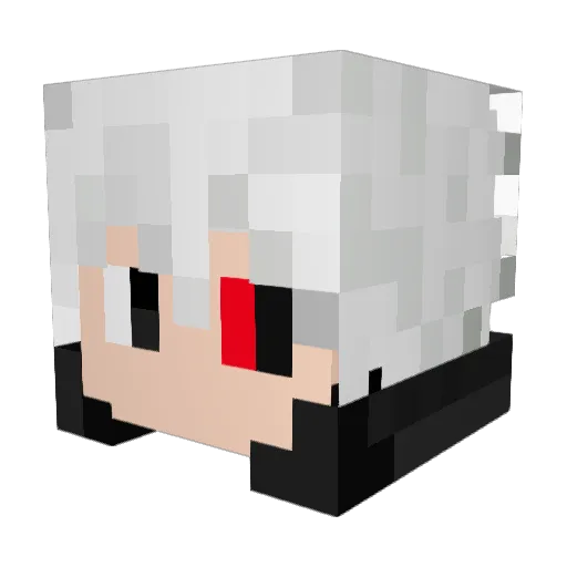 Ying_ Minecraft avatar head, 3D render