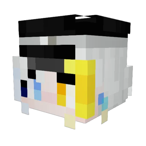 Ying_Lanmei Minecraft avatar head, 3D render