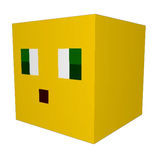 Yingziya Minecraft avatar head, 3D render