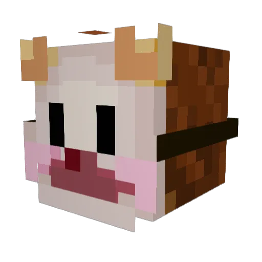 YiniYan Minecraft avatar head, 3D render