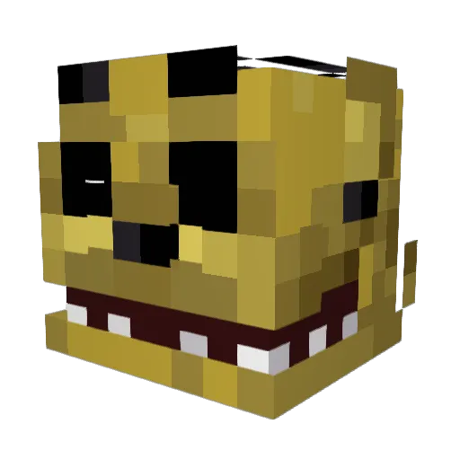 Yinjin Minecraft avatar head, 3D render