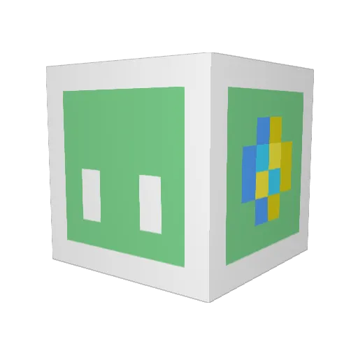 Yink_MC Minecraft avatar head, 3D render