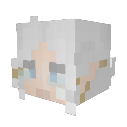 Yinkerton Minecraft avatar head, 3D render