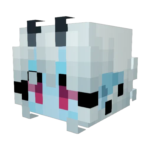 Yinley Minecraft avatar head, 3D render
