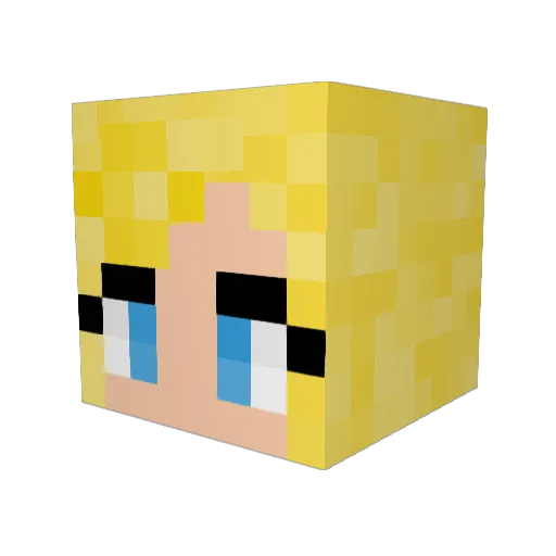 Yinlichungyyn Minecraft avatar head, 3D render