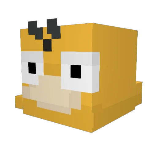 YinsComfy Minecraft avatar head, 3D render