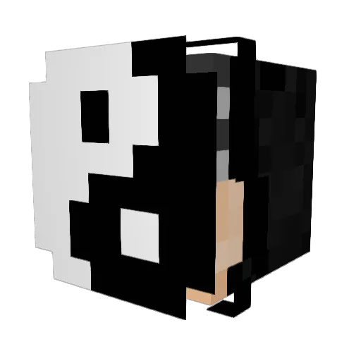 Yinshin Minecraft avatar head, 3D render
