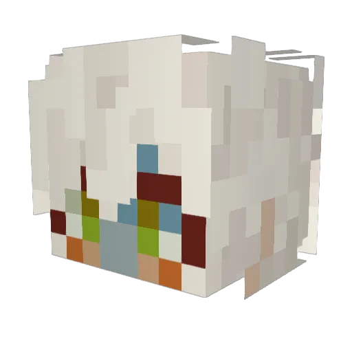 Yinunakii Minecraft avatar head, 3D render