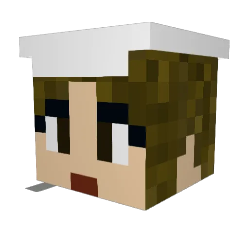 YipYop95 Minecraft avatar head, 3D render