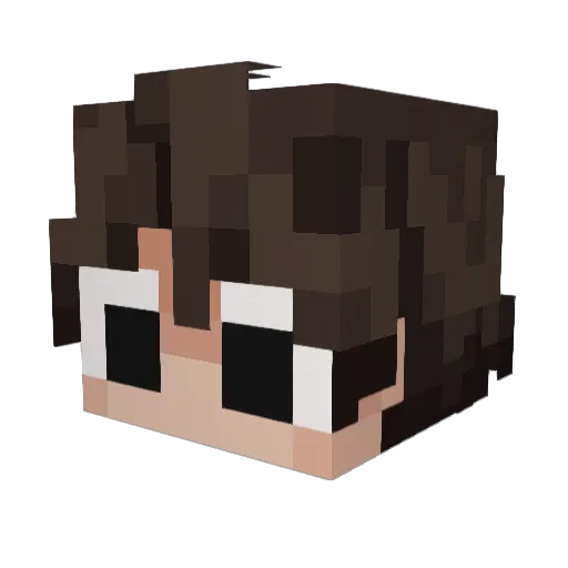 Yipery Minecraft avatar head, 3D render
