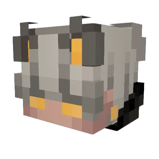 Yipvee Minecraft avatar head, 3D render