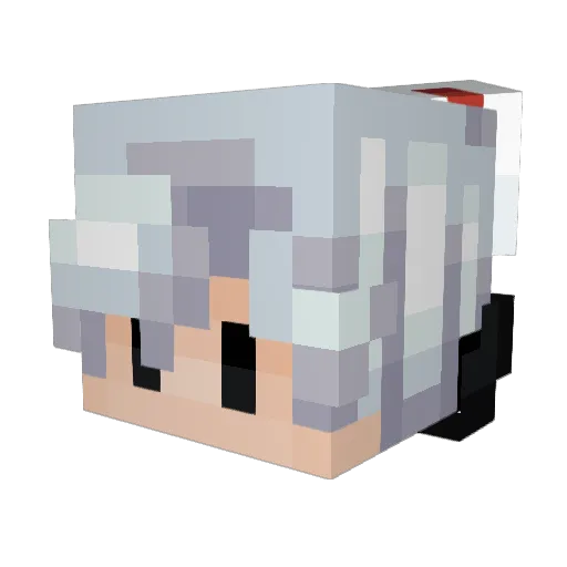 Yiro Minecraft avatar head, 3D render