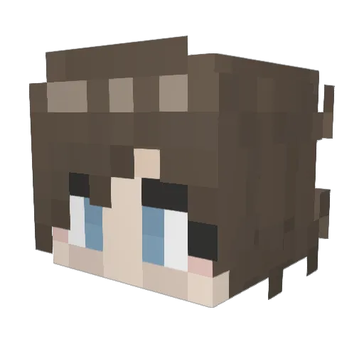 Yirsa_ Minecraft avatar head, 3D render