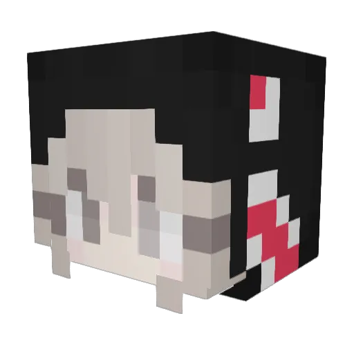Yiry Minecraft avatar head, 3D render