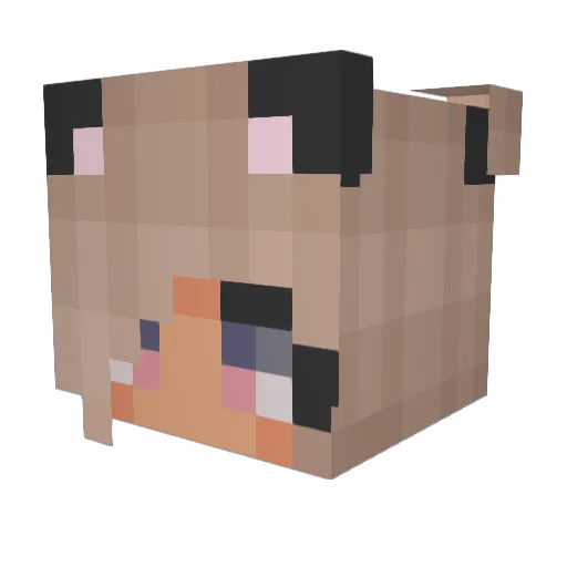 Yisharja Minecraft avatar head, 3D render