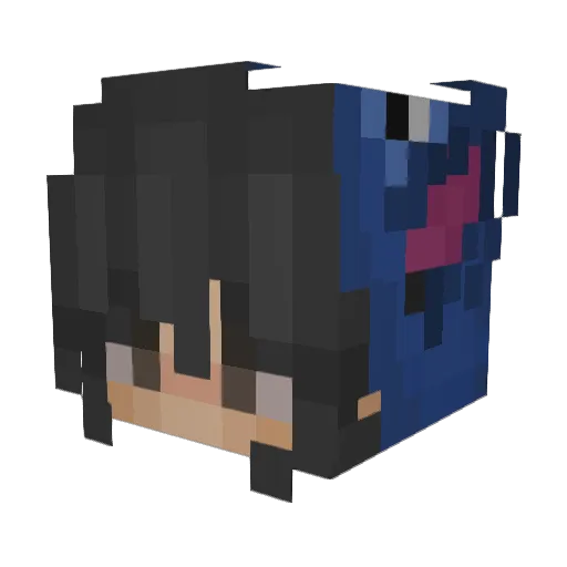 Yishasin Minecraft avatar head, 3D render