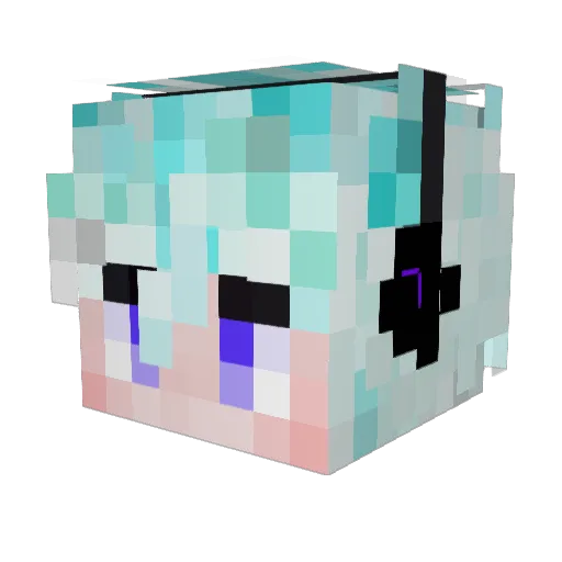 Yissen Minecraft avatar head, 3D render