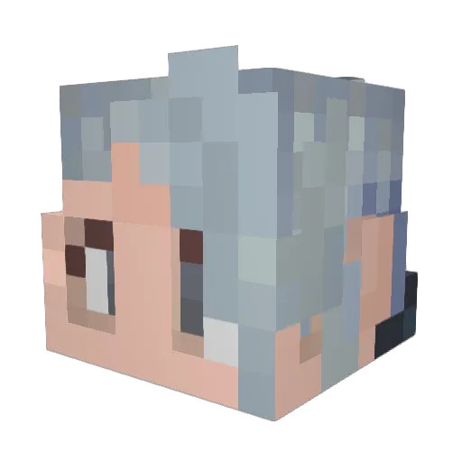 Yitax_ Minecraft avatar head, 3D render