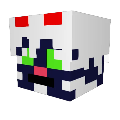 Yivah Minecraft avatar head, 3D render
