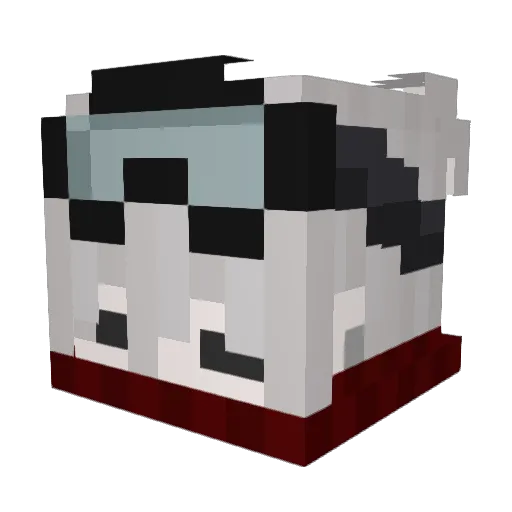 YixShark Minecraft avatar head, 3D render