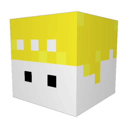 Yixeuan Minecraft avatar head, 3D render