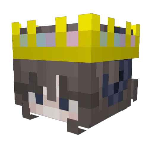 Yixevia Minecraft avatar head, 3D render