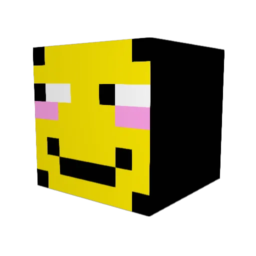 Yixia_A Minecraft avatar head, 3D render