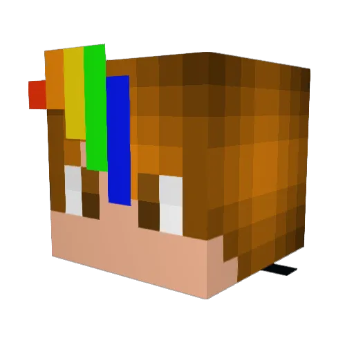Yixler Minecraft avatar head, 3D render