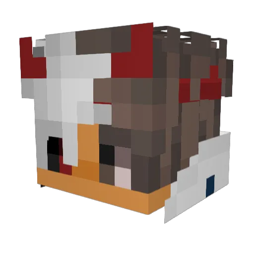 YixxyBar Minecraft avatar head, 3D render