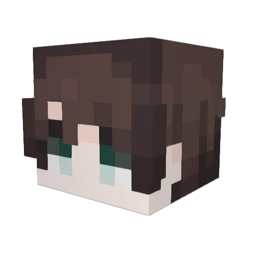 YiyiXL Minecraft avatar head, 3D render