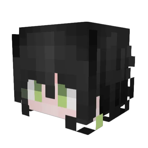 YiyuMeowzZ Minecraft avatar head, 3D render