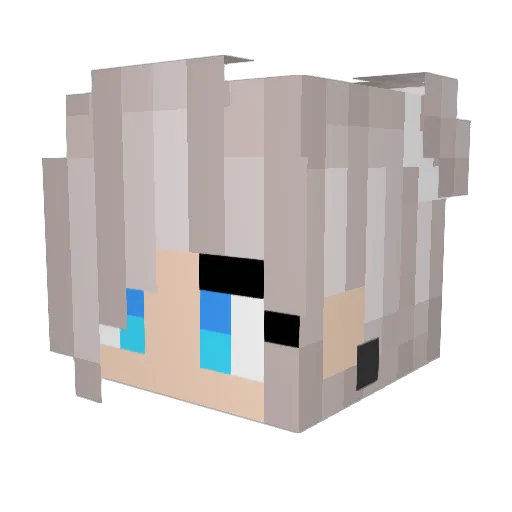 Yizhan25 Minecraft avatar head, 3D render