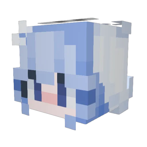 Yizzziii Minecraft avatar head, 3D render