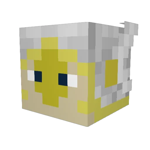 Yjio Minecraft avatar head, 3D render